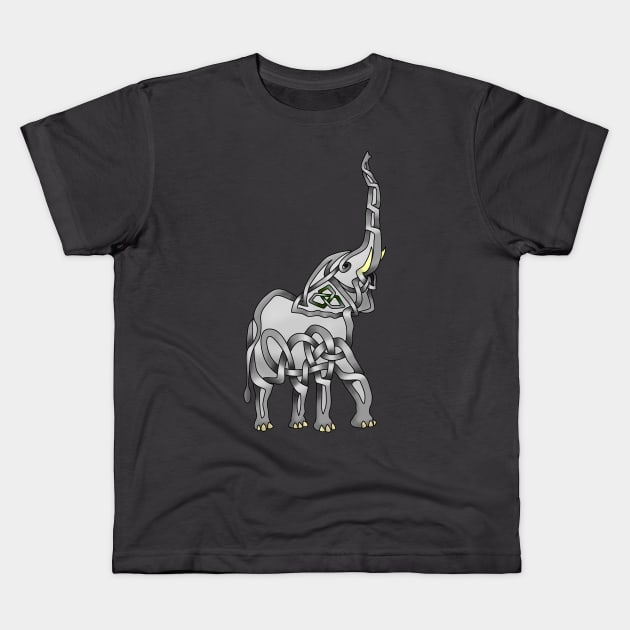 Trumpeting Elephant Kids T-Shirt by KnotYourWorld4